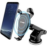 Wireless Car Charger, Qi Fast Charger Car Mount Air Vent Gravity Phone Holder for Samsung Galaxy S8/S8+/S7 Edge/S6 Edge+, Standard Charger for iPhone 8/8+/iPhone X and All Qi-Enabled Devices (Black)