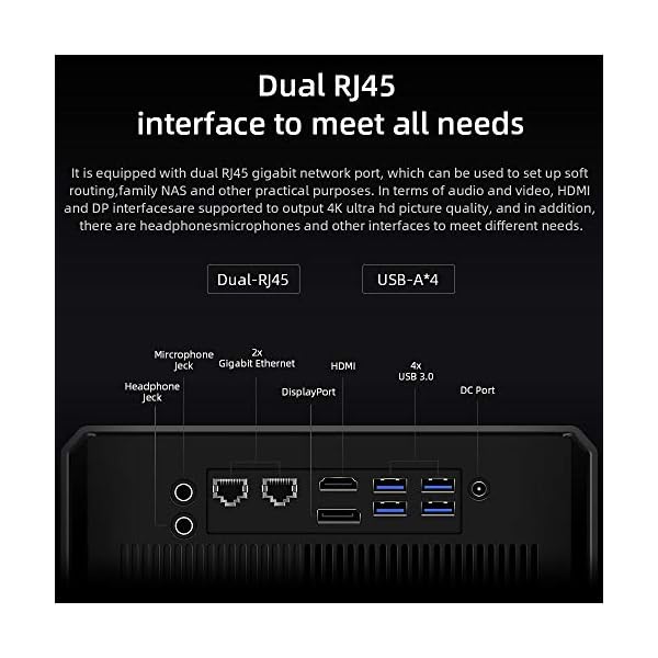 CHUWI-CoreBox-X-Mini-PC-8GB-RAM-256GB-SSD-Intel-Core-i7-6560U-Windows-10-HDMIDP-4K-UHD-Support-Expand-Memory-Card-2T-HDD-1T-SSD-24G5G-WIFI-BT-42-Dual-Gigabit-Ethernet-Four-USB-30 CHUWI CoreBox X Mini PC, 8GB RAM 256GB SSD, Intel Core i7-6560U, Windows 10, HDMI+DP 4K UHD, Support Expand Memory Card…