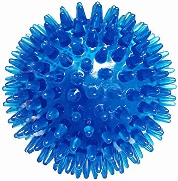 Dog Ball Squeak Toys,YSKWA Bouncy Floating Teeth Cleaning Spiky Squeaky Ball TPR Durable Dogs Toys Safe for Chewing for Cats Small Dogs