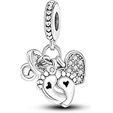 HONGRUI 925 Sterling Silver Charms for Bracelets and Necklaces Cat Cross Sunflower Sunshine Birthday Pendant Bead Charm for Women Jewelry Gift