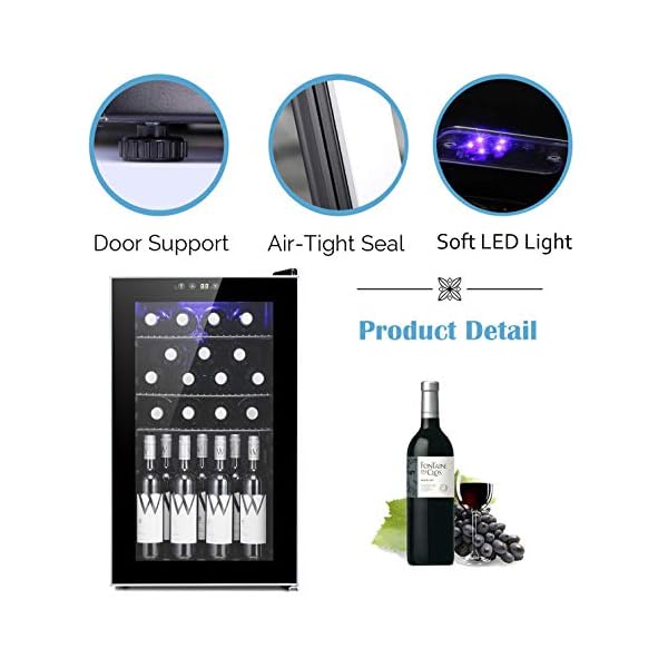 24-Bottle-Wine-Cooler-Quiet-Operation-Compressor-Wine-Cellar-Freestanding-Counter-Top-Wine-Chiller-Cabinet-Refrigerator-and-Touch-Panel-Digital-Temperature-Display