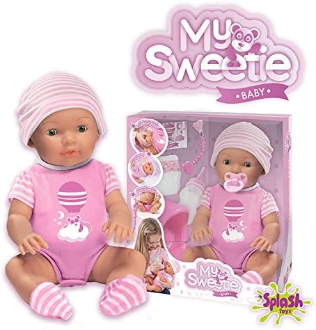 Splash Toys Sweety 30901 Pink Baby Doll with Accessories, 40 cm x 17 cm x 11 cm - Image 5