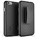 Bomea Holster Combo Belt Case with Clip Slim Armor Hard Protective Shell Cover for iPhone 7 iPhone 8 Kickstand Swivel Belt Clip - Black