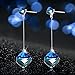 SIVERY Earrings for Women 'Infinity Love' Dangle Earrings with Crystals, Jewelry for Women, Blue 1