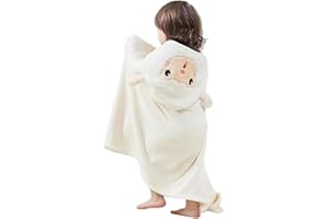 SEVDO Toddler Hooded Bath Towel, 27.5"X55" Girl Boy Robe with Hood 1-6,Soft Absorbent Baby Bath Towels, Highly Absorbent Bathrobe Blanket Kids Shower Gifts,Toallas de Baño para Bebe