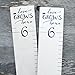 Growth Chart Art | Wooden Growth Chart Ruler Kids Height Chart for Boys + Girls | Measuring Kids Height Wall Décor | White with Navy Numerals and Saying “Love Grows Here”