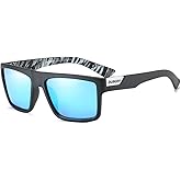 Tramean Retro Polarized Sunglasses for Men and Women Classic Vintage Square Sun Glasses UV400 Protection D918