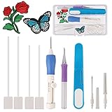 Magic Embroidery Pen, Embroidery Stitching Punch Needles Pen Set Craft Tool for DIY Threaders Sewing Knitting Kit by SS Shovan