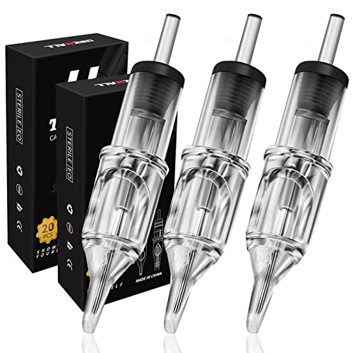 40pcs Tattoo Cartridge Needles, Urknall Tattoo Needles Mixed 3RL 5RL 7RL 9RL Round Liner Cartridge Needles