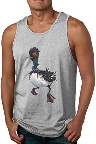 Duola Men's Basic Sleeveless Shirt Comic Finding Loon Beky Size L Ash