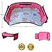 Autozon Kids Travel Tray for Girls Toddler Car Seat Travel Play Tray with Reinforced Solid Surface, Sturdy Side Walls and Removal Mesh Pockets, Seatbelt Pillow, Car Sticker, Autozon