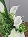 Luyue 20 Pcs White Fake Calla Lily Artificial Flowers Bridal Wedding Bouquet Latex Real Touch Flower Home Kitchen Office Decor-Pure White
