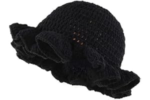Ahouws Crochet Bucket Hat Women Trendy Knit Floppy Cap Cute Boho Handmade Beanies Outdoor Boho Travel Fishing Hat