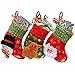 LimBridge Christmas Mini Stockings, 12 Pack 6.25 inches Small 3D Kids Mixed Set, Felt Xmas Tree Santa Claus Snowman Reindeer Gift Card Silverware Holders, Mini Personalized Holiday Treat Bags