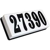 Qualarc SRP-AB01-BLK Serrano Low Voltage Plastic Rectangular Lighted Address Plaque with 4 inch Black Polymer Numbers
