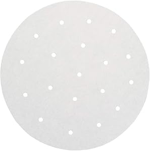 Hcooker 100PCS Air Fryer Liners Perforated Parchment Paper Non-Stick Mat for Bamboo Steamer, Steaming Basket, Cooking, Vegetables, Rice, Dim Sum