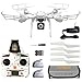 R RECOMFIT X101 FPV Quadcopter Drone Bundle Pack With HD Live Camera Wi-Fi Real Time Transmission RC Helicopter (Extra: 7.4V 1200mAh battery, Explosion-proof Battery Safe Bag, Voltage Checker) White