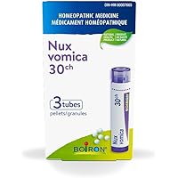Boiron Nux vomica 30Ch.Homeopathic medicine 3 tubes (4g each tube)