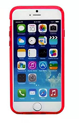 iPhone 6 Plus Rubber Case, [0.3mm] Heavy Duty Protective iPhone 6 Plus Ultra Thin Jelly [Gel] Cases- Soft Case by Cable and Case - (Red)