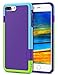 ELOVEN Case for iPhone 7 Plus Case Metal Ring Holder Kickstand Dual Layer Bumper Case Shock Absorption and Antiscratch Clear Back for Apple iPhone 7 Plus iPhone 8 Plus, iPhone 6 6s Plus, Purple