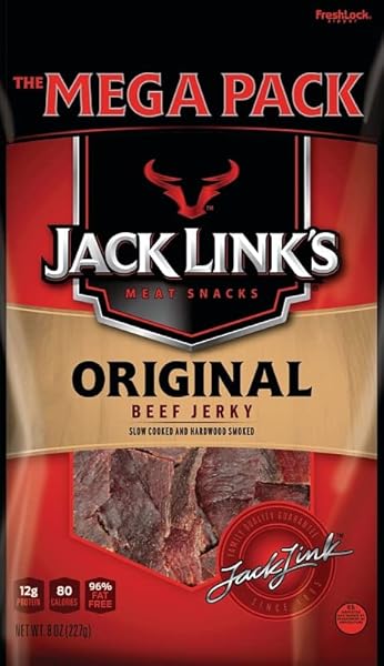 JACK LINKS 10000008206 BEEF JERKY, 8 OZ MEGA,...
