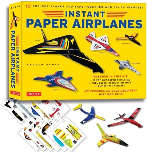 Amazon.com: Supercool Paper Airplanes Kit: 12 Pop-Out Paper