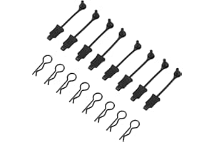 RCJTCQX 2 Sets RC Body Clip Retainer for Arrma 1/7 Big Rock Felony Fireteam Infraction Limitless Mijave 1/8 Kraton Notorious Outcast Talion Typhon Upgrade Parts, #AR390178#ARAC3447(Black