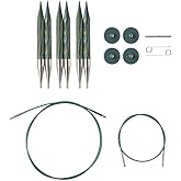 Knit Picks Options Wood Interchangeable Knitting Needle Set: Bulky Edition (Caspian)