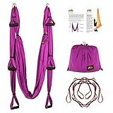Mymex Aerial Yoga Swing/ Hammock/ Sling Kit with 50 inches Extension Straps (Daisy Chain) Included
