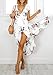 Women's Floral Tie Waist Split Flowy Party Long Beach Maxi Dress