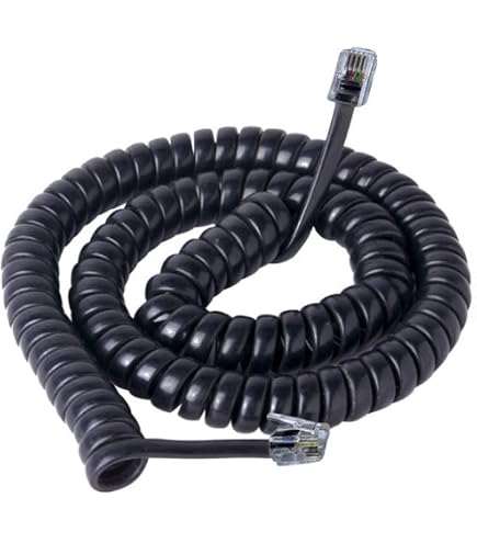 Cavo A Spirale Per Microtelefono Da 9 Piedi (2,7m) Per Telefoni Digium IP D40 D45 D50 D70, Colore Nero