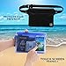 WisVertor Waterproof Pouch Bag Case with Waist Strap for Beach, Swimming, Boating, Kayaking, Fishing, Hiking, Camping - Protect for iPhone, Cell Phone, Camera, Cash, MP3, Passport, From Water (BLUE)