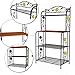 Yontree Kitchen Storage Rack Oven Holder Vintage Cookware Gathering Shelf Baker's Racks 48.8 x24 x15.5 Inches