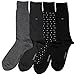 Calvin Klein Men's Casual Dot Crew Socks- 4 Pack, Black, Large