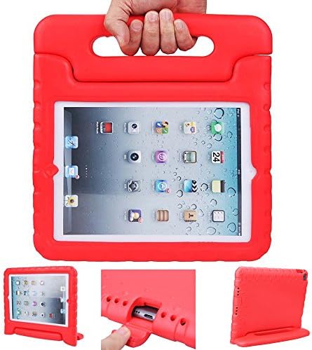 iPad mini 4 case, ANTS TECH Light Weight [ Shockproof ] Cases Cover with Handle Stand for Kids Children for iPad mini 4 (iPad mini 4, Red)