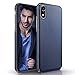 LOHASIC for iPhone XR Leather Case, Thin Slim Luxury Business PU Soft Flexible TPU Bumper Non-Slip Grip Shockproof Protective Phone Cover Cases Compatible with iPhone XR 6.1 inch (2018) - Blue