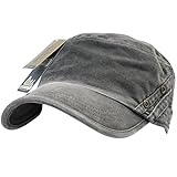ililily Vintage Cotton Cadet Cap Military Army Camo style Hat (cadet-004)