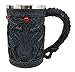 Atlantic Collectibles Celtic Triangle Knotwork Legendary Red Orb Guardian Dual Dragons Beer Stein Tankard Coffee Cup Drink Mug 5.5