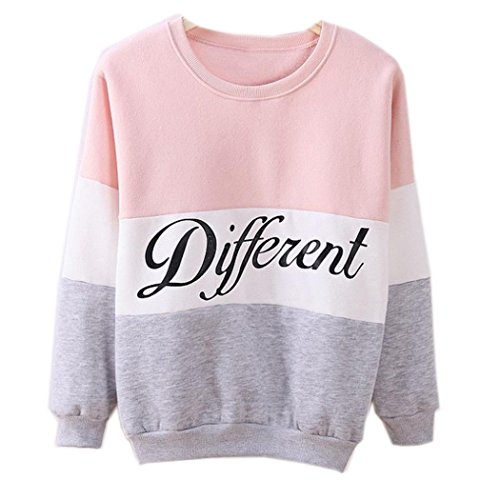 FINEJO Women Letter Print Sweater Sweatshirt Hoodie Pullover Tops Tracksuit