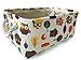 Rectangular Storage Basket Collapse Canvas Fabric Cartoon Storage Cube Bin With Handles for Organizing Home/Kitchen/Kids Toy/Office/ Closet/Shelf Baskets(Owl)