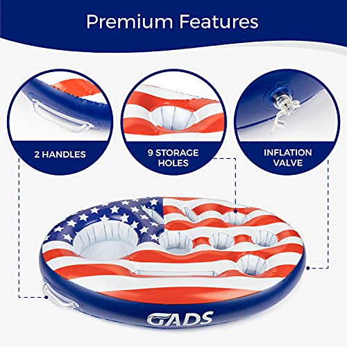 Floating Drink Holder for Pool, Fun Inflatable Floating Bar for Pool