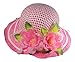 Butterfly Twinkles Girls Tea Party Hats Dress Up Play Set For 2 with Sun Hats Gloves Hand Sequined Fans - Pink, Purple