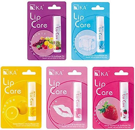 Lip Care Set 5 Psc Smooth Soft Refresh Lip Balm By KA Lip Care Moisturizing Lip Balm Giving Smooth and Soft Feeling to your lips.