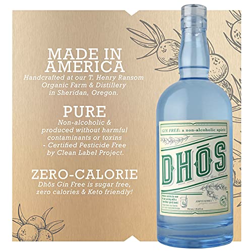 Dhos Gin Free Handcrafted NonAlcoholic Gin With Natural Flavors Of Spice & Earth Non