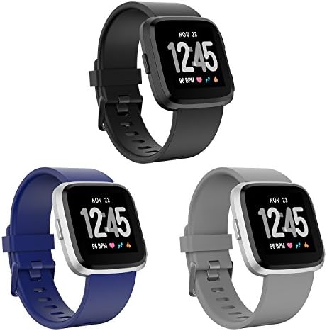 Jiamus For Fitbit Versa Strap, Silicone Fitbit Versa Bands Versa Strap Replacement