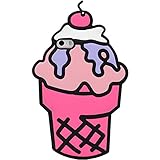 iPhone SE Case, MC Fashion 3D Super Cute Pink Cherry Summer Ice Cream Cone Protective Silicone Case Cover for Apple 5/5S/SE (Ice Cream Cone)