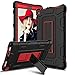 Venoro Case for All-New Amazon Fire HD 8 Tablet, Kindle Fire 8 Case Cover with Kickstand Compatible with Fire HD 8 Tablet (7th 8th Generation, 2017 2018 Release) (Black/Red)