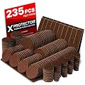 X-PROTECTOR Premium GIANT Pack Furniture Pads 235 piece! HUGE QUANTITY of Felt Pads Furniture Feet with MANY BIG SIZES - Your Best Wood Floor Protectors. Protect Your Hardwood & Laminate Flooring!
