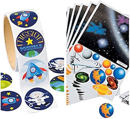 100 Outer Space Stickers 12 Make A Solar System Scene