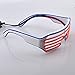 Fronnor EL Glasses El Wire Fashion Neon LED Light Up Shutter Shaped Glow Sun Glasses Rave Costume Party DJ Bright SunGlasses(Blue Frame+Pink)